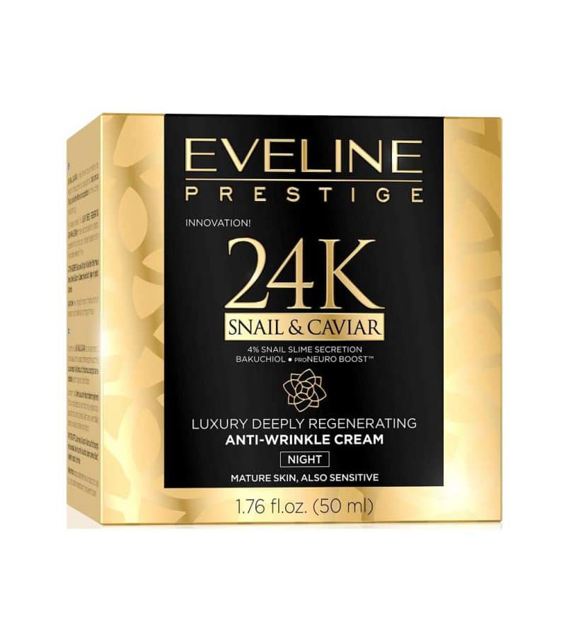 کرم شب طلا، حلزون و خاویار اولاین Eveline 24K Snail Caviar