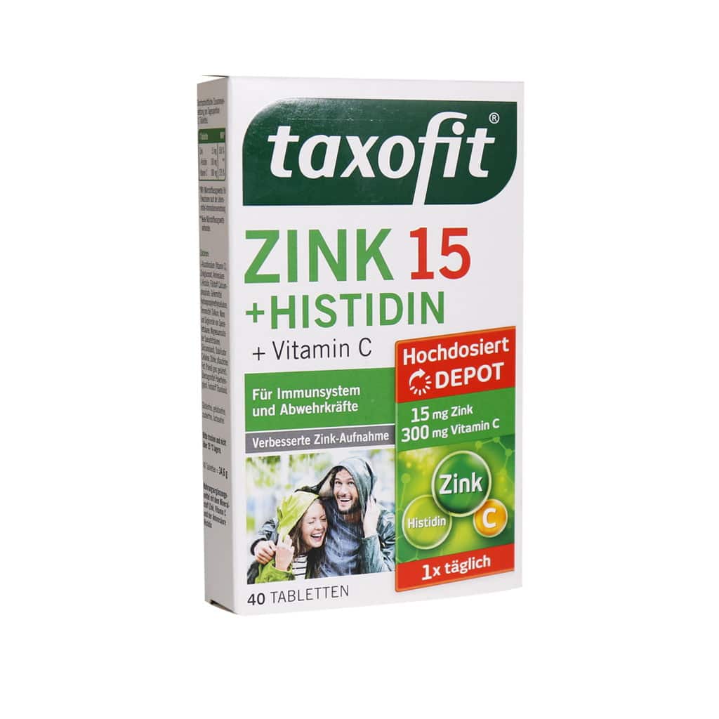 Taxofit-Zink-15-Plus-And-Histidin-40-Tablets قرص زینک 15 پلاس و هیستیدین تاکسوفیت