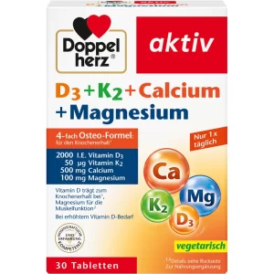 DOPPELHERZ Vitamin D3+K2+Calcium+Magnesium